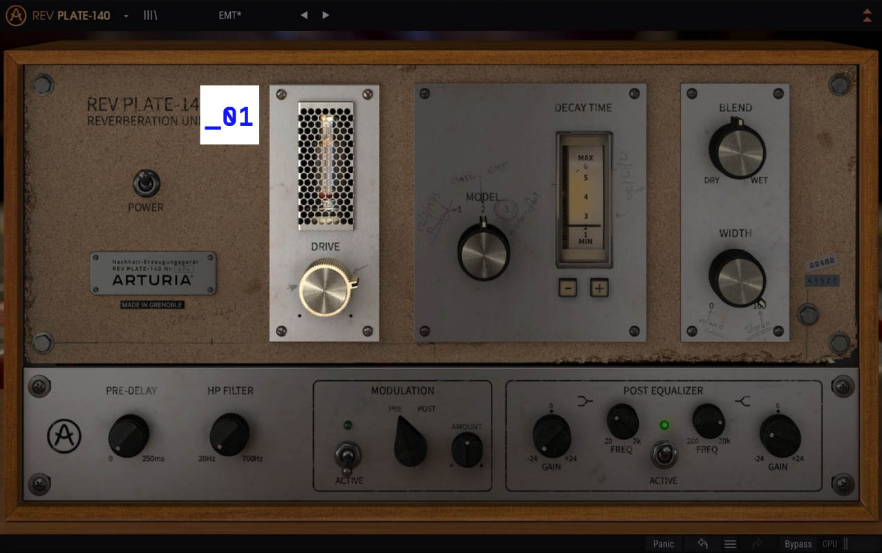 Modelled preamp